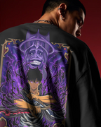 Sung Jinwoo Solo Leveling Premium Oversized T-Shirt – System Design – mockup lifestyle solo leveling small 2 BACK closeup