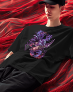 Sung Jinwoo Solo Leveling Premium Oversized T-Shirt – System Design – mockup lifestyle solo leveling small 2 FRONT