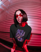 Sung Jinwoo Solo Leveling Premium Oversized T-Shirt – System Design – mockup lifestyle solo leveling small 2 FRONT 2