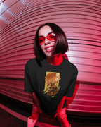 Zenitsu Agatsuma Demon Slayer Premium Oversized T-Shirt – mockup lifestyle zenitsu FRONT 2