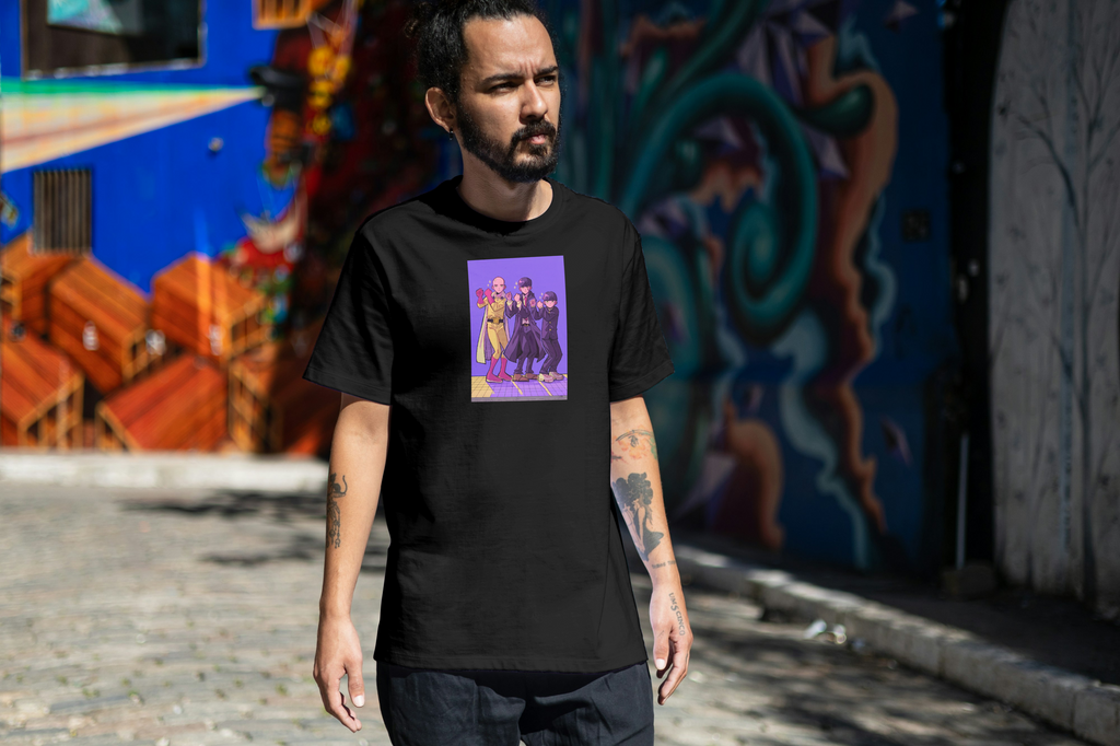 Mash Burnedead Mashle: Magic and Muscles black T-shirt front model