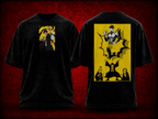 Mash Burnedead Mashle: Magic and Muscles black T-shirt front and back model
