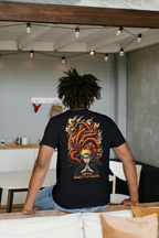 Kurama Naruto black T-shirt back model