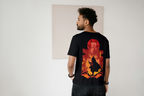 Shanks One Piece black T-shirt back model