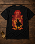 Shanks One Piece black T-shirt back flatlay