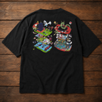 Charizard Pokémon black T-shirt back flatlay