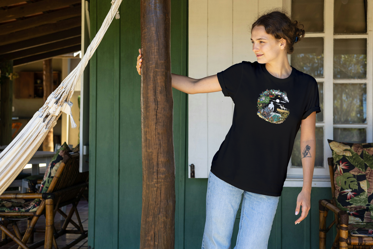 Studio Ghibli Studio Ghibli black T-shirt front model