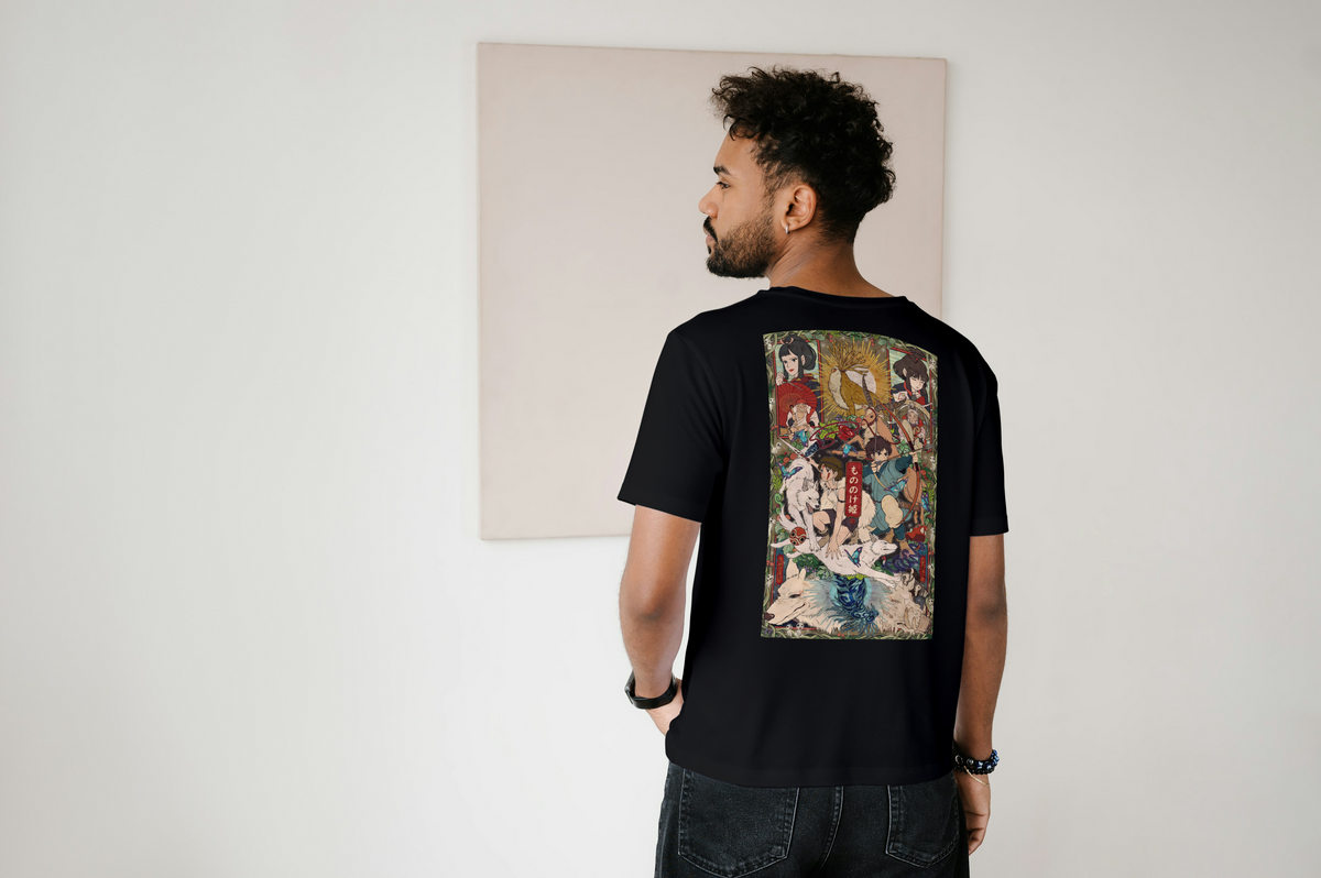 Studio Ghibli Studio Ghibli black T-shirt back model