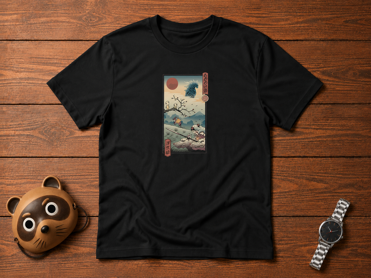 Studio Ghibli Studio Ghibli black T-shirt front flatlay