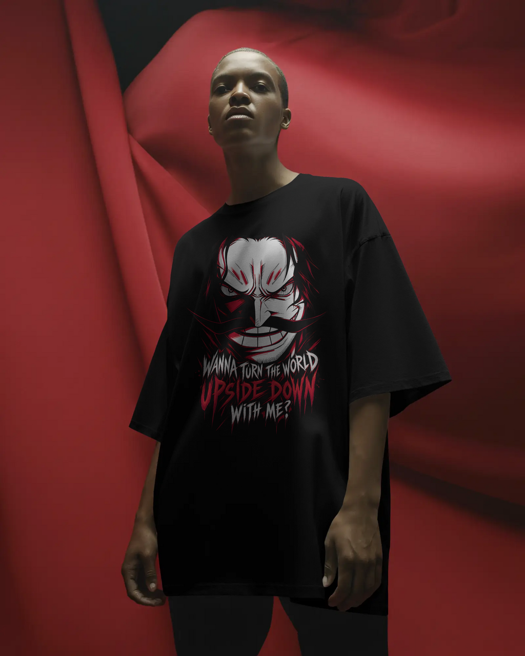 Gol D. Roger One Piece Premium Oversized T-Shirt – Pirate King Design