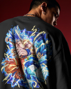 Dragon Ball Premium Oversized T-Shirt – Shenron & Gogeta Blue Design